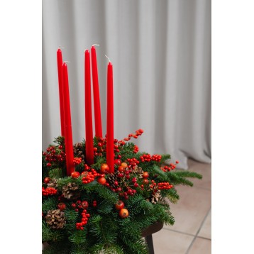 Centrotavola fresco con candele