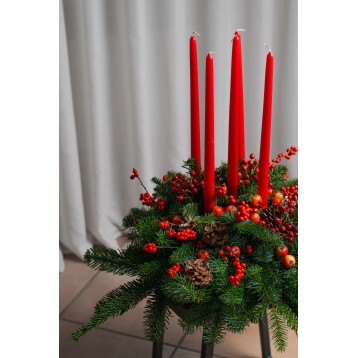 Centrotavola fresco con candele
